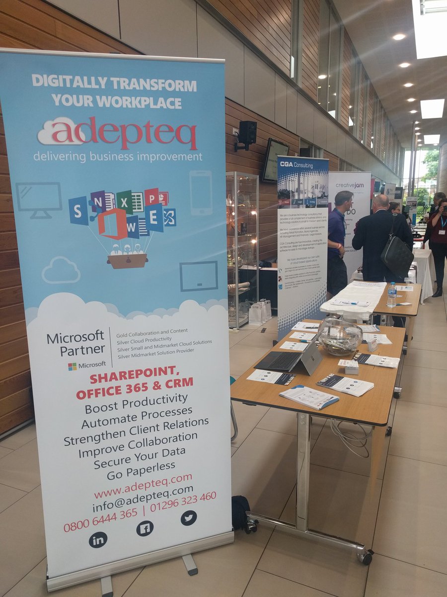 adepteq's tweet photo. Exhibiting at The Aylesbury Digital Escalator event today - Are you ready to Digitally Transform? #BucksTech https://t.co/Nw4yusPAs4