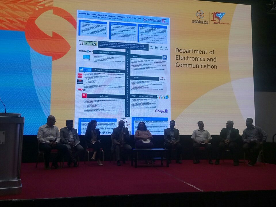 MECTLD's tweet photo. Panel discussion on #Flipped_Learning implementation. At @MEC_Oman https://t.co/Wev3g1wpLf