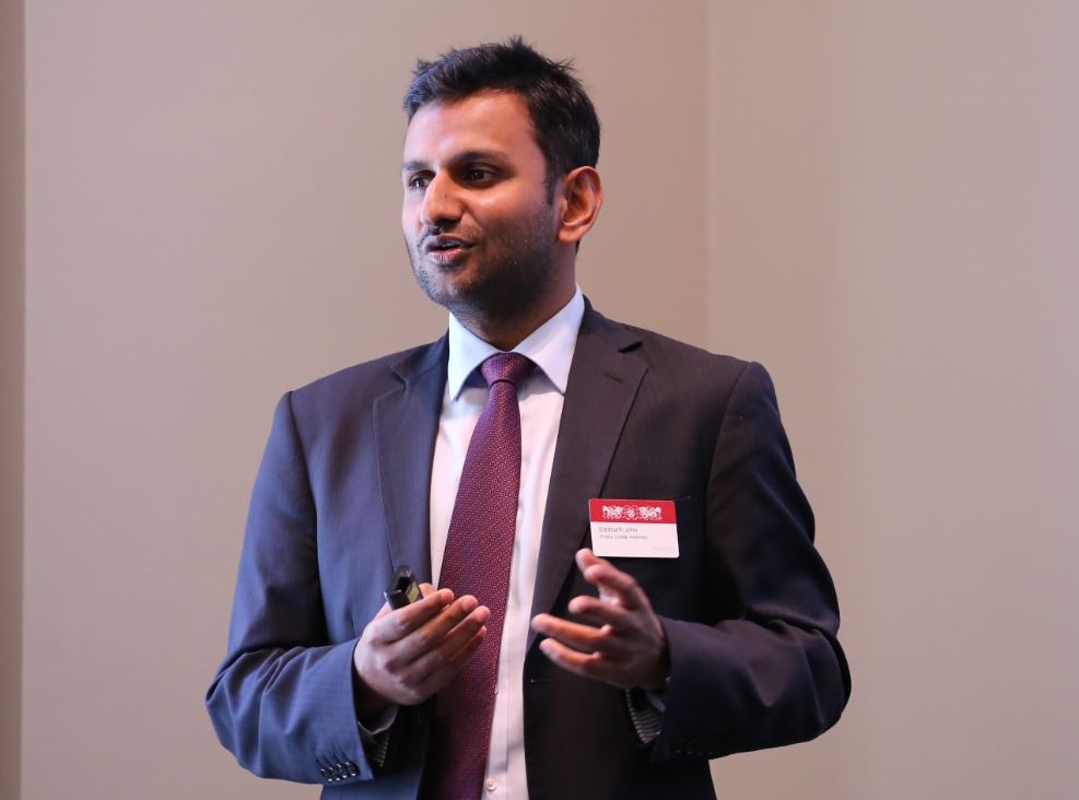 "India: good to be invested in, hard to time. Equities outperforming Europe on average, but with significant volatility." PM Johri #ACBLN17