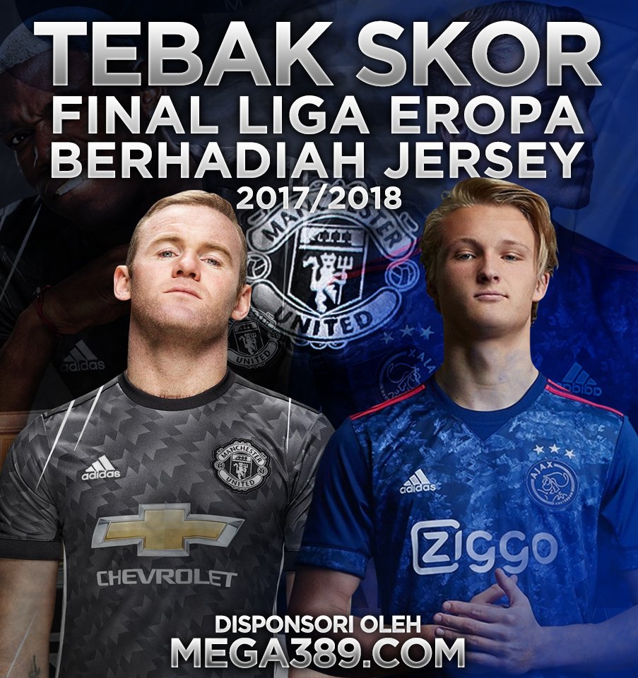 bolaonlineindo's tweet photo. QUIZ TEBAK SCORE!
Final Liga Eropa
Ajax vs Manchester United
Berhadiah 👕 2 jersey terbaru musim 2017/2018
#tebakskor https://t.co/B0rNtwCTqZ