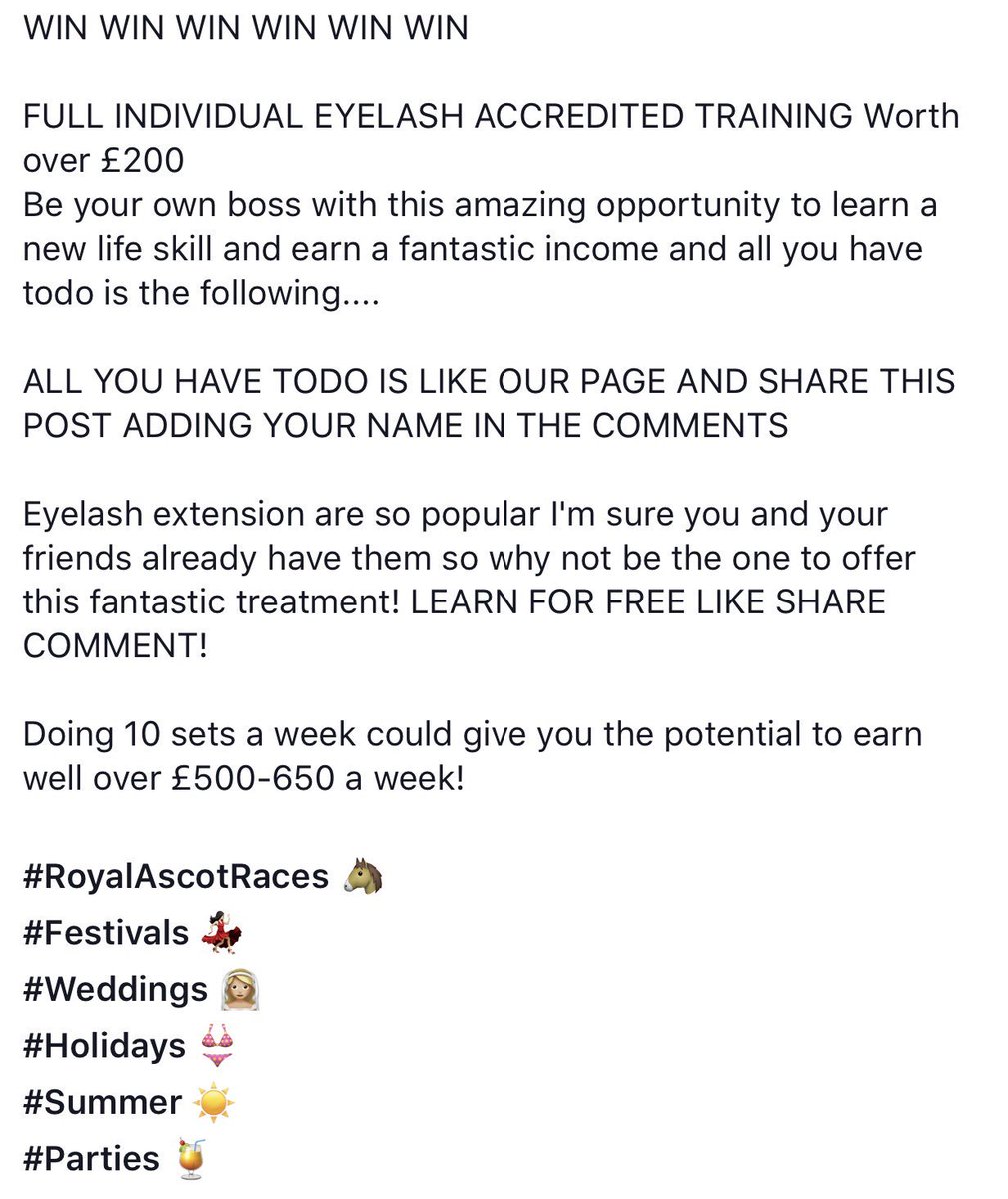 eyelashcourse's tweet photo. Head over to Facebook to WIN one of our amazing fully accredited #eyelashextension training courses! https://t.co/xnWCNYvmVr #lifeskills https://t.co/5GVzpxn6YO