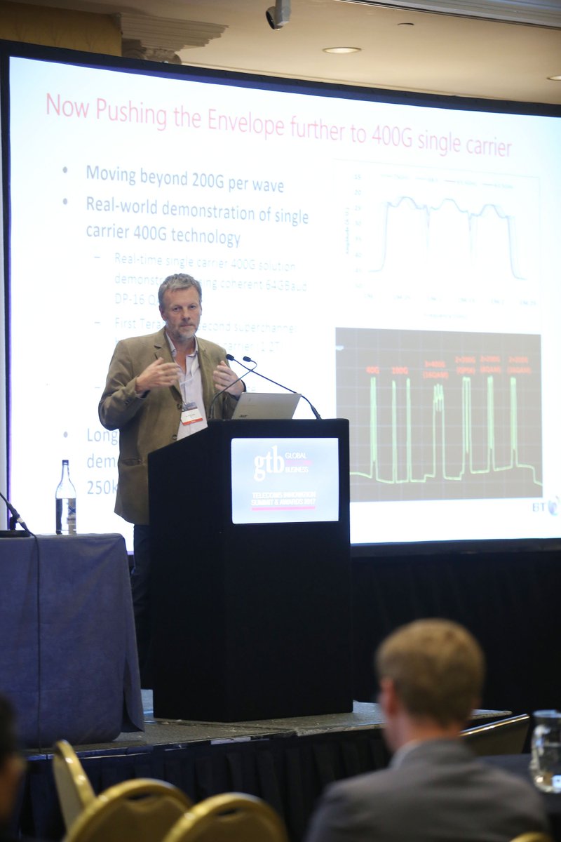 Dr. Kevin Smith explaining how <a href="/BTBusiness/">BT Business</a> and <a href="/Huawei/">Huawei</a> are delivering innovation in high speed transmission technology #GlobalTelecoms