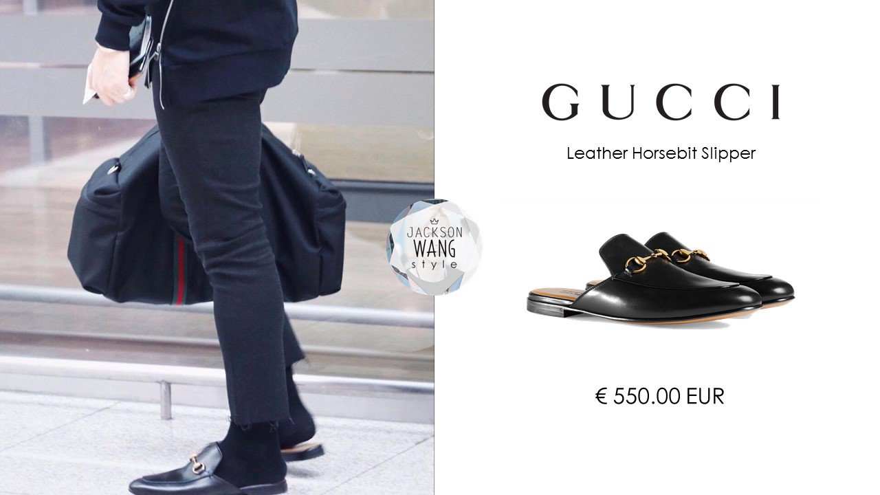 gucci leather horsebit slipper