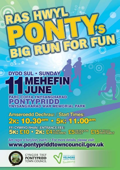 PontyTC's tweet photo. Ponty's Big Run for Fun - Sunday 11th June in aid of @Velindre 2K - 10.30am / 5K - 11.00am - Ynysangharad War Memorial Park https://t.co/FC8UyyUYkN
