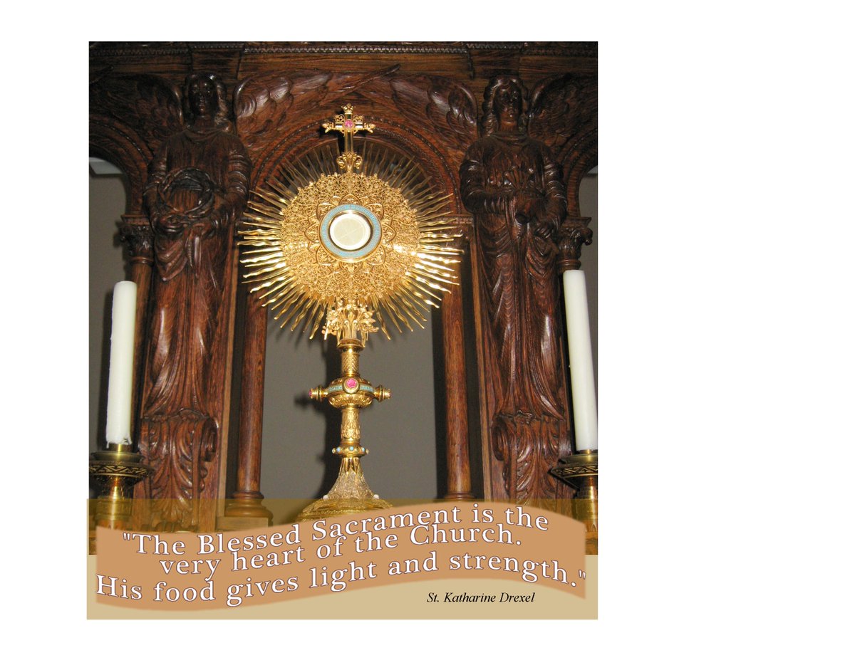 "The Blessed Sacrament is the very heart of the Church. His food gives light and strength."  SKD