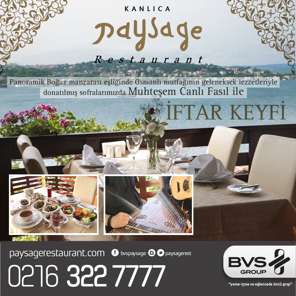 Boğazın İncisi Kanlıca Paysage Restauran'ta Sevdikleriniz Canlı Fasıl Eşliğinde Müthiş Bir İftar Yemeğine davetlisiniz ..
#fasil #iftar