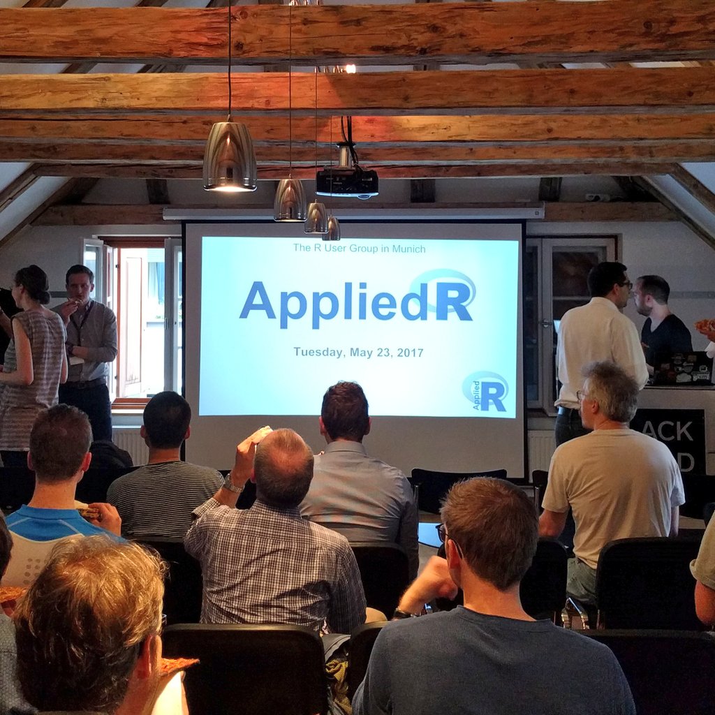 bevehl's tweet photo. Applied R Munich today at @Blackwood_Seven in Munich! #AppliedR #R https://t.co/DwOR31rqVi