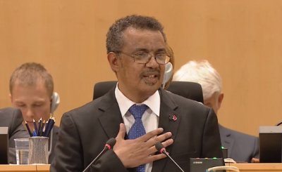 #Ethiopia:<a href="/DrTedros/">Tedros Adhanom Ghebreyesus</a> elected head of <a href="/WHO/">World Health Organization (WHO)</a> <a href="/DrTedros4WHO/">#DrTedros4WHO</a> #WHA70 #WHODG fanabc.com/english/index.…