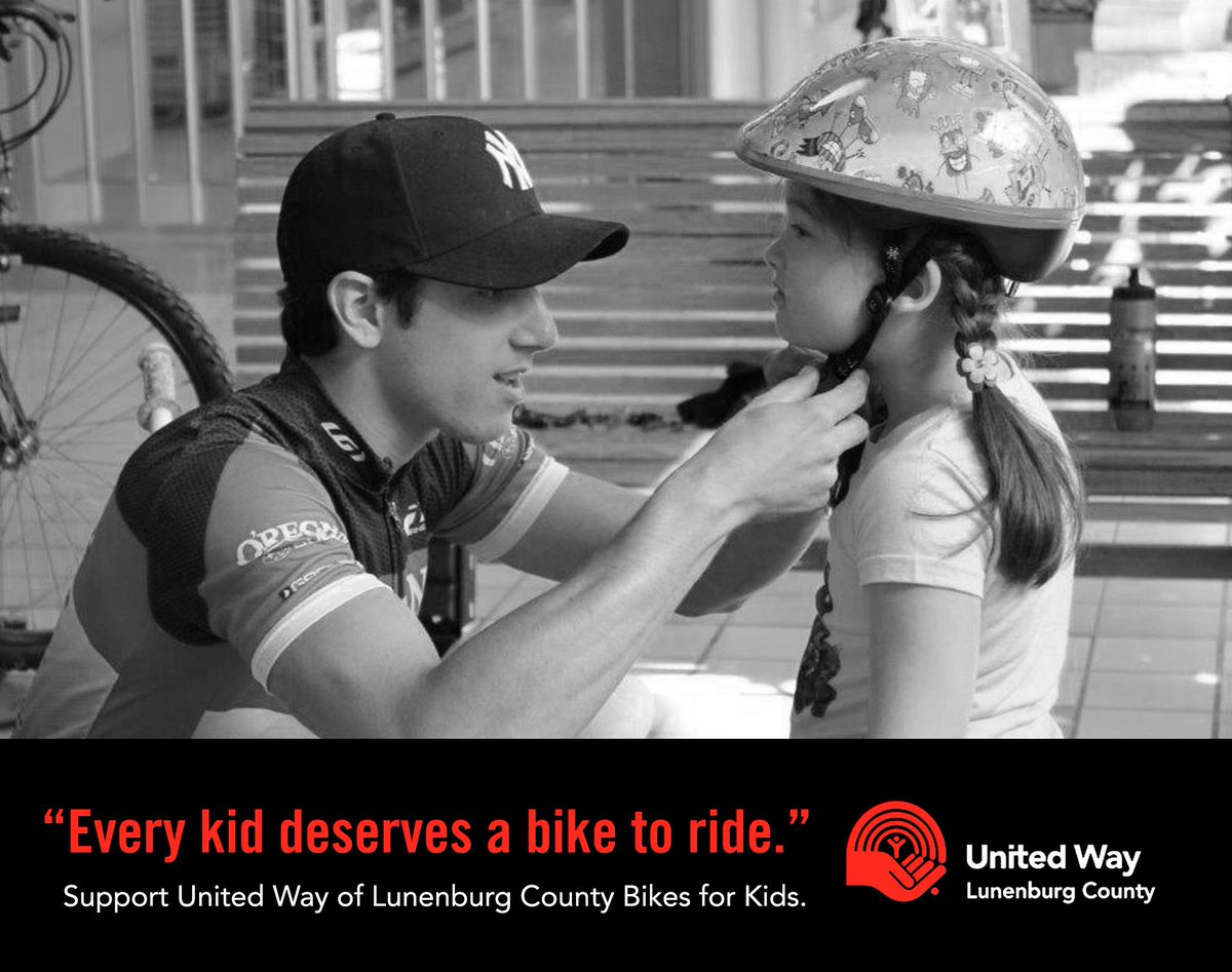 Live in Lunenburg County &amp; can't afford bikes for the kids <a href="/United_Way_LC/">United Way Lun. Co.</a> Way Bikes for Kids can help more info at lunenburgcounty.unitedeway.ca