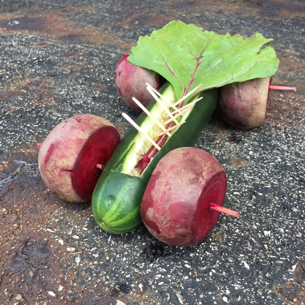 JimMicc's tweet photo. 5th grade #VeggieDerby cars ready to roll! https://t.co/s2LVqGkGjV
