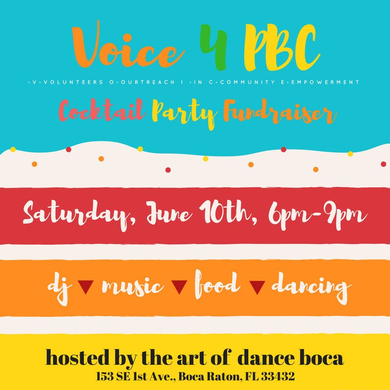 artofdanceboca's tweet photo. We're having a party, &amp; it's for a gr8 cause! Join u s 6/10. #Voice4PBC #AOD #community #palmbeachcounty #southflorida https://t.co/KHVOMPE636