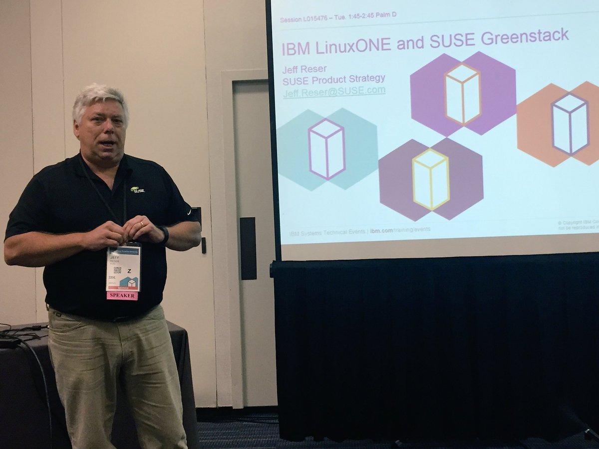 martyhoran144's tweet photo. .@IBMLinuxONE & @SUSE #Greenstack = Agile & trusted #cloud #infrastructure built for #Linux on #IBMz! @JeffReserNC #IBMTechU https://t.co/McwRkX3Naj