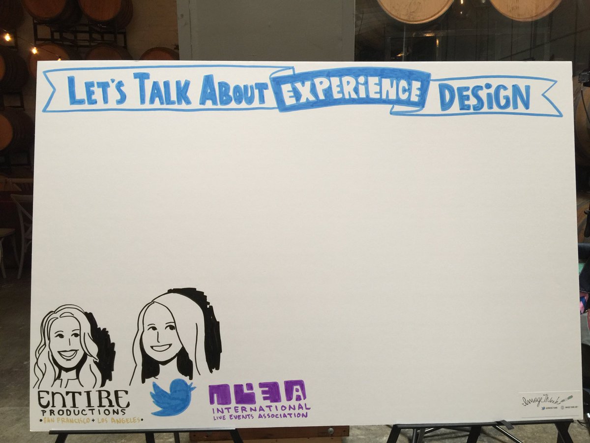 ImageThink's tweet photo. We're capturing insights about experience design today with @EntireEvents and @ILEAHub #Imagethinking #GraphicRecording https://t.co/WH5VUu2aP7