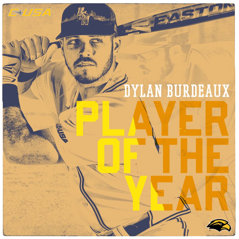 Southern Miss 🔝 (@usmgoldeneagles) on Twitter photo Dylan Burdeaux, if you didn't already know!
Congrats on claiming the <a href="/ConferenceUSA/">Conference USA</a> Player of the Year award! ☝️ #SMTTT Dylan Burdeaux, if you didn't already know!
Congrats on claiming the <a href="/ConferenceUSA/">Conference USA</a> Player of the Year award! ☝️ #SMTTT