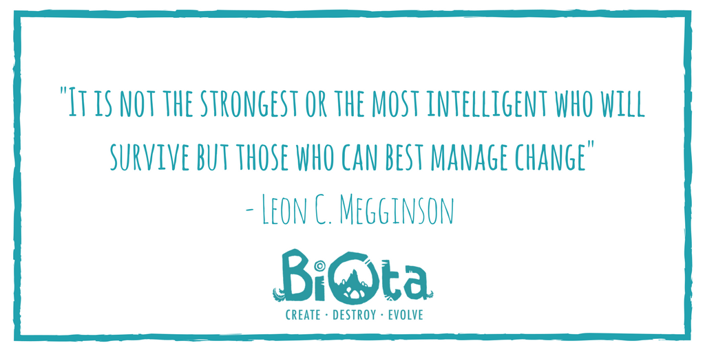 Goldilocks_Devs's tweet photo. "It is not the strongest or the most intelligent who will survive but those who can best manage change" 
#Biota #IndieGame https://t.co/CPvpIveaG1