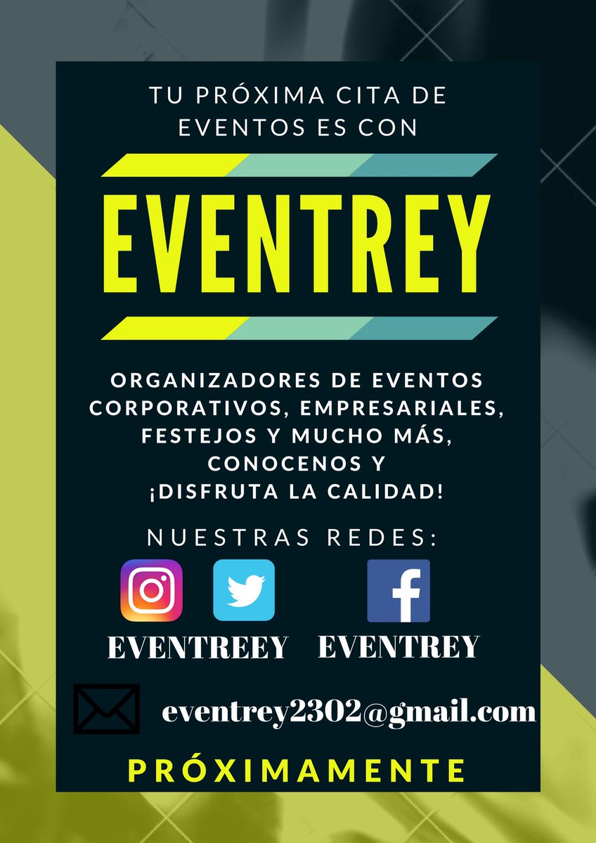 rossdocchio's tweet photo. Tu próxima cita es con nosotros. Ven, disfruta y experimenta un día inolvidable. ¡Solo con #Eventrey ! https://t.co/VvEubPIc4D