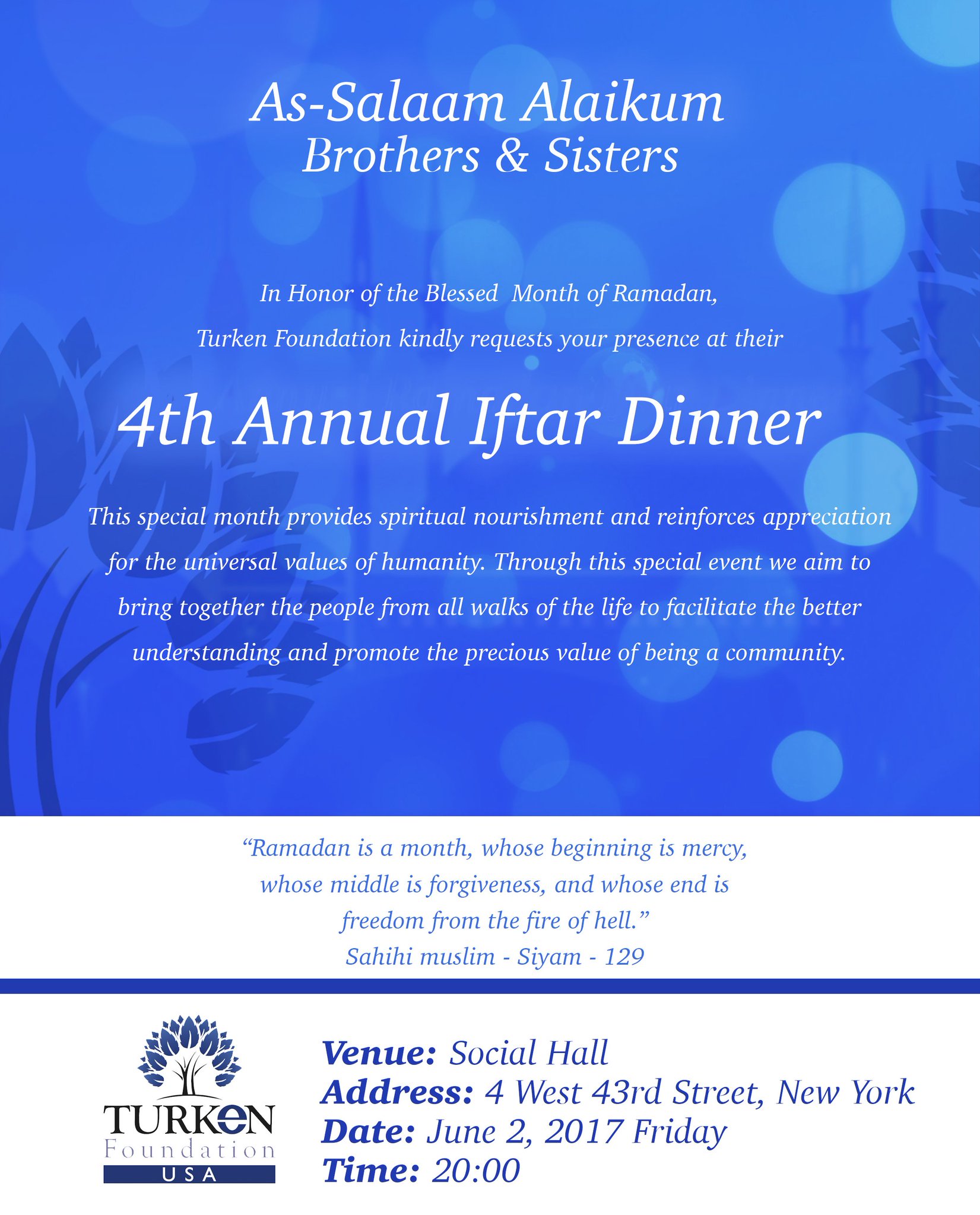 TURKEN Foundation on Twitter "Dear Brothers&We would like to cordially