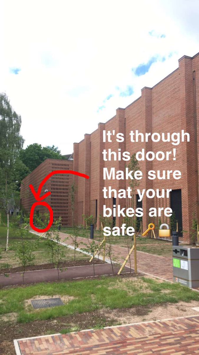 Not sure where to store your bike safely here? Here's some directions from reception 😊🚲🔐