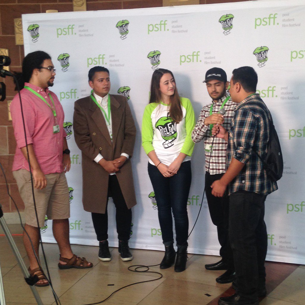 PeelSFF's tweet photo. #PSFF2017 Interviews have kicked off to start the day. Gearing up for an eventful day! @PeelSchools https://t.co/OLgwLWWwps
