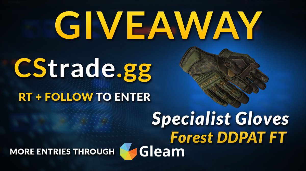 cstradegg's tweet photo. Gloves | Forest DDPAT #CSGOgiveaway

Enter gleam: https://t.co/pCN9e0dUGR

@BirdyRTs @GamerRTer @ShoutGamers @HyperRTs @FameRTs @RETWEETDNR https://t.co/uW0RRa7N3v