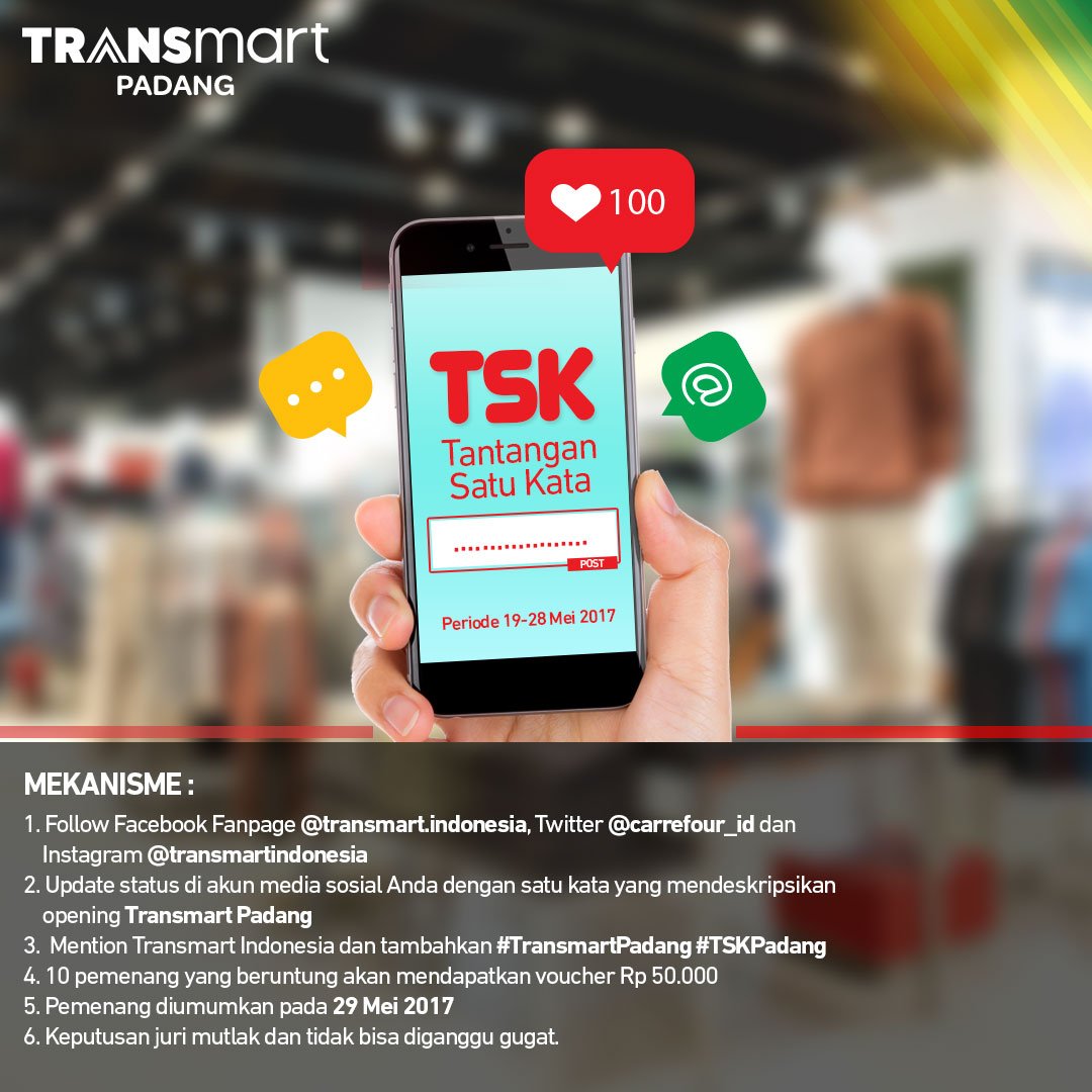 Transmart_IND's tweet photo. Ba a kaba, Uni & Uda? Ayo ke #TransmartPadang, ikuti 2 tantangan berikut ini & dptkan hadiah voucher belanja! #ShoppingExpPadang #TSKPadang https://t.co/rqyMVoNYck