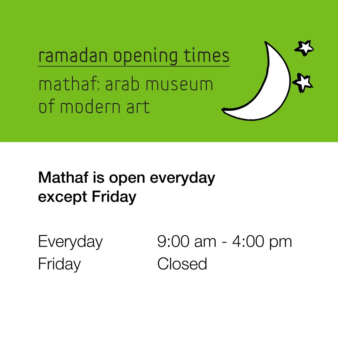 MathafModern's tweet photo. Ramadan Opening Times
#MathafModern #Ramadan #Doha #Qatar https://t.co/hJIfq7Ey4o