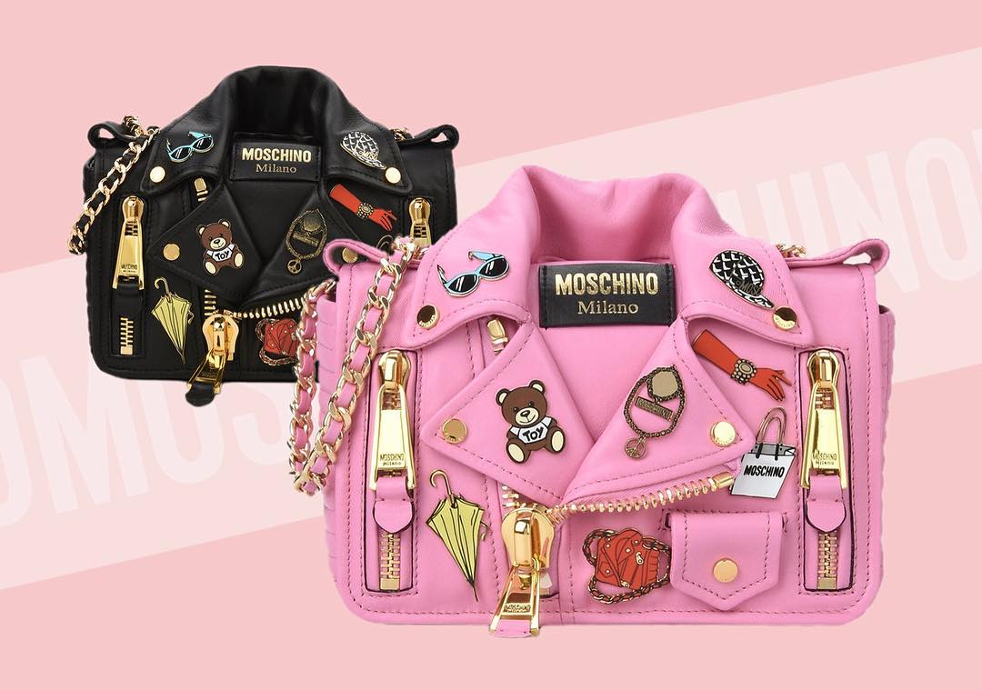 moschino biker bag