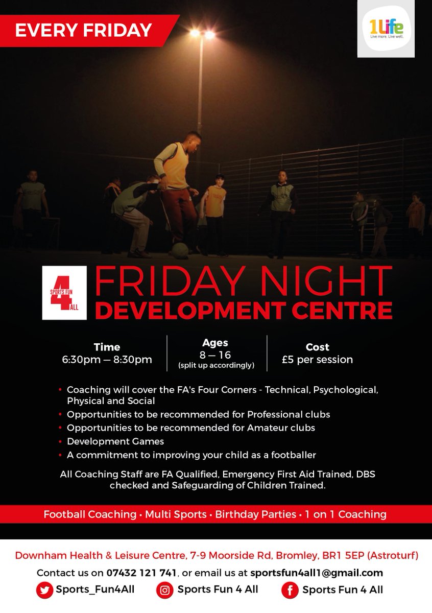 Sports_Fun4All's tweet photo. Academy level coaching @DownhamHL Fridays @cllralanhall @heidi_mp @Love_Catford @CatfordRT @catford_se6 @SouthLondonClub @lewishamlocal https://t.co/ihZtE35kBv