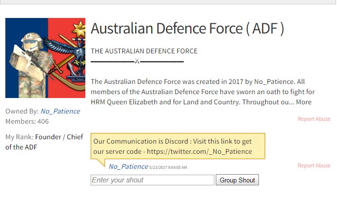 Adf Roblox Group Adf Army Twitter - adf australian defence force roblox