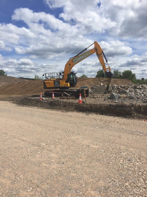 ScotJCB's tweet photo. Thanks to Ryan MacDonald who sent us these images of a #JCB #JS220 working as part of the Aberdeen to Inverness railway upgrade near Forres. https://t.co/EscI2r04un