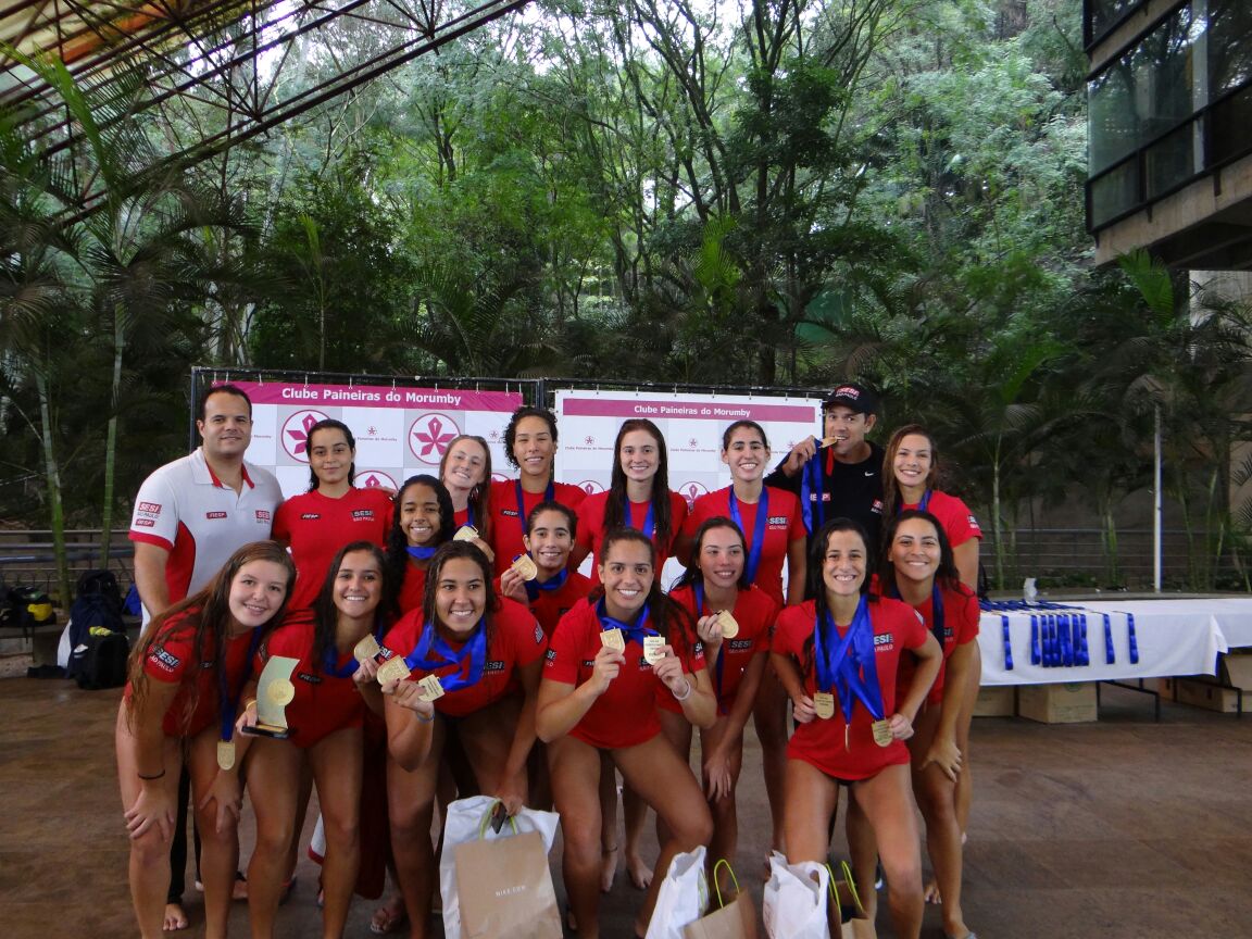 Polo aquático feminino do Sesi-SP conquistou neste fim de semana o título da Copa PAB, vencendo o Flamengo (10 a 9) na final. 💦 #GoSesi