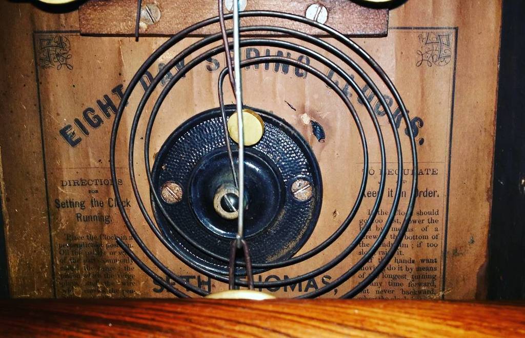 BehindTimeClock's tweet image. Paper label in perfect condition in the 1800's Seth Thomas clock. ift.tt/2q7fsAr