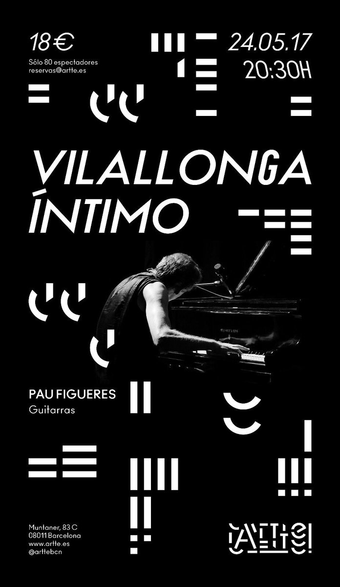 Recuerda mañana vuelve en #directo a #barcelona en #concierto #íntimo #alfonsodevilallonga #solo para 80 #espectadores #muntaner83c #jazz