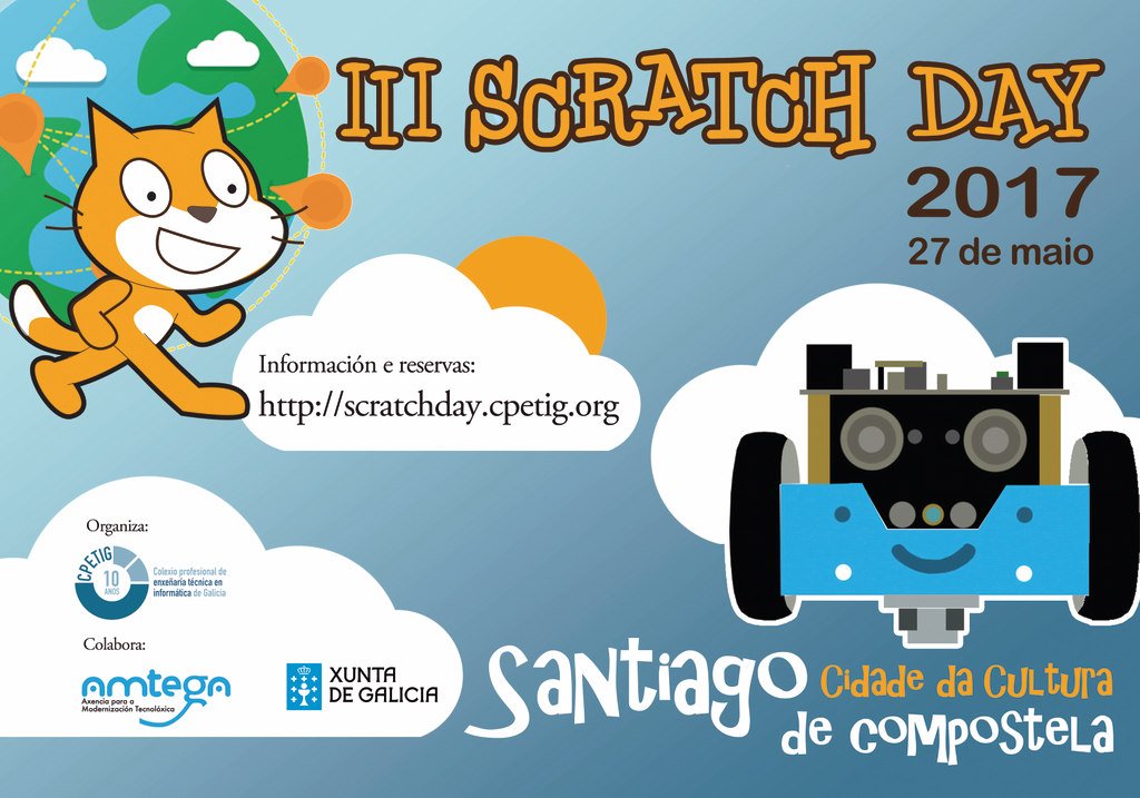 cpetig's tweet image. Plans en familia para o sábado?
Que tal aprender a programar robots?
27Maio #IIIScratchDay
Veeeña, a inscribirse! scratchday.cpetig.org