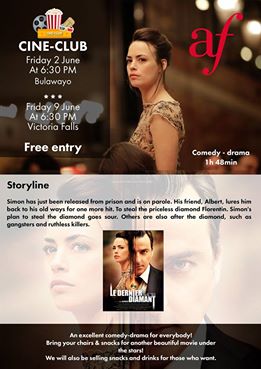 Movie   LE DERNIER DIAMAND at 6:30pm at  number 61 Heyman Road Suburbs. FREE and open to all.