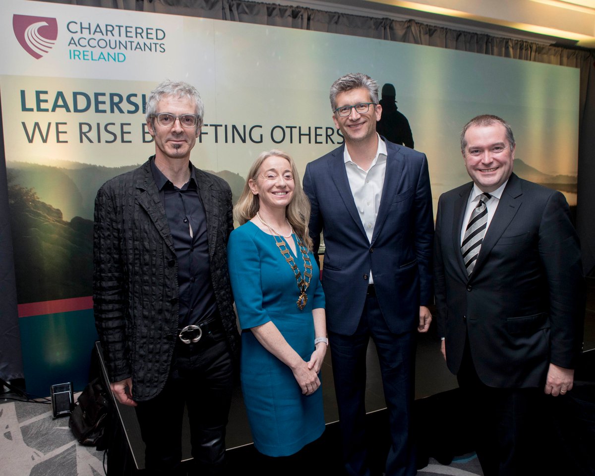 Pictured today: leadership coach Ian McClean, Shauna Greely, president <a href="/CharteredAccIrl/">Chartered Accountants Ireland</a>, Dave Wehner <a href="/facebook/">Facebook</a> &amp; <a href="/liaml_kpmg/">Liam Lynch</a> past president