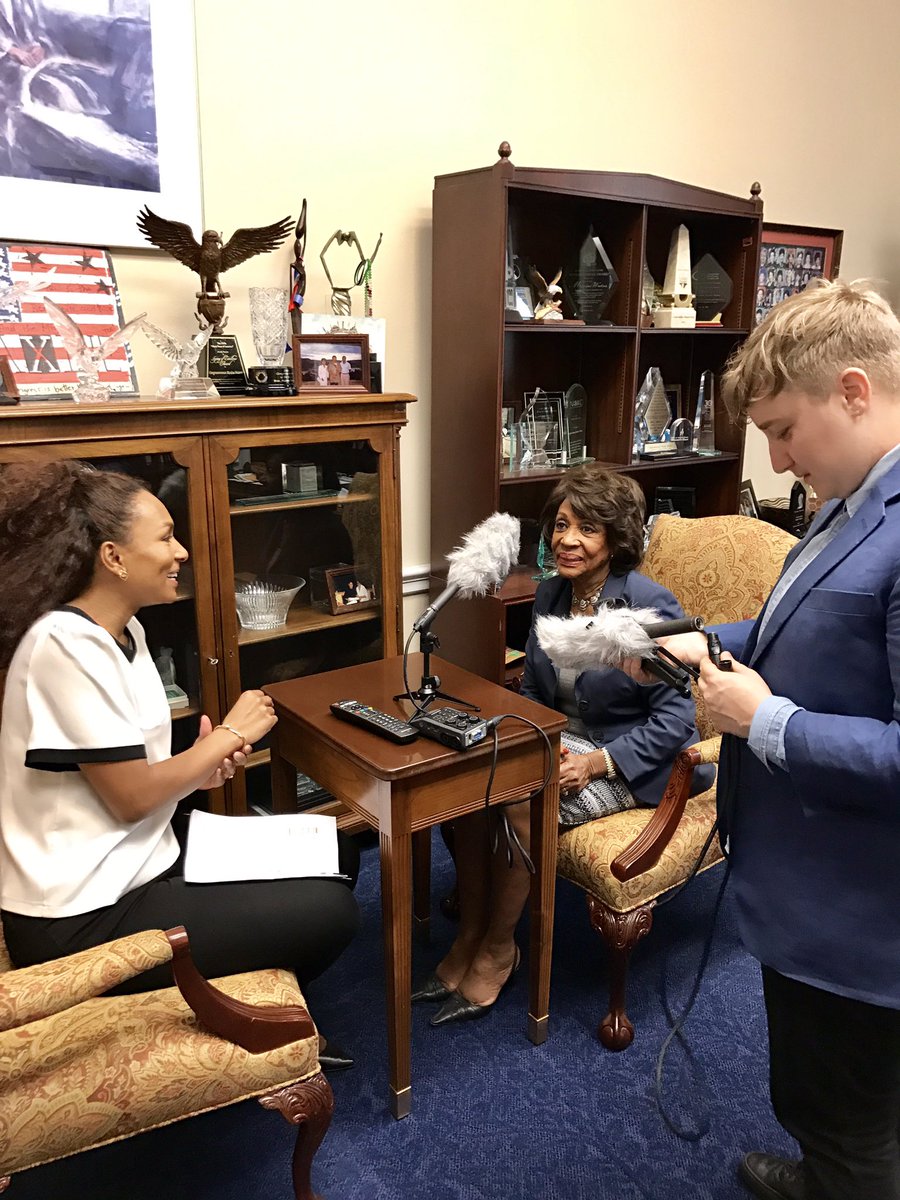 RepMaxineWaters's tweet photo. I am so delighted to be interviewing w/ @janetmock today for her new podcast! https://t.co/QoGzfRUQ6S