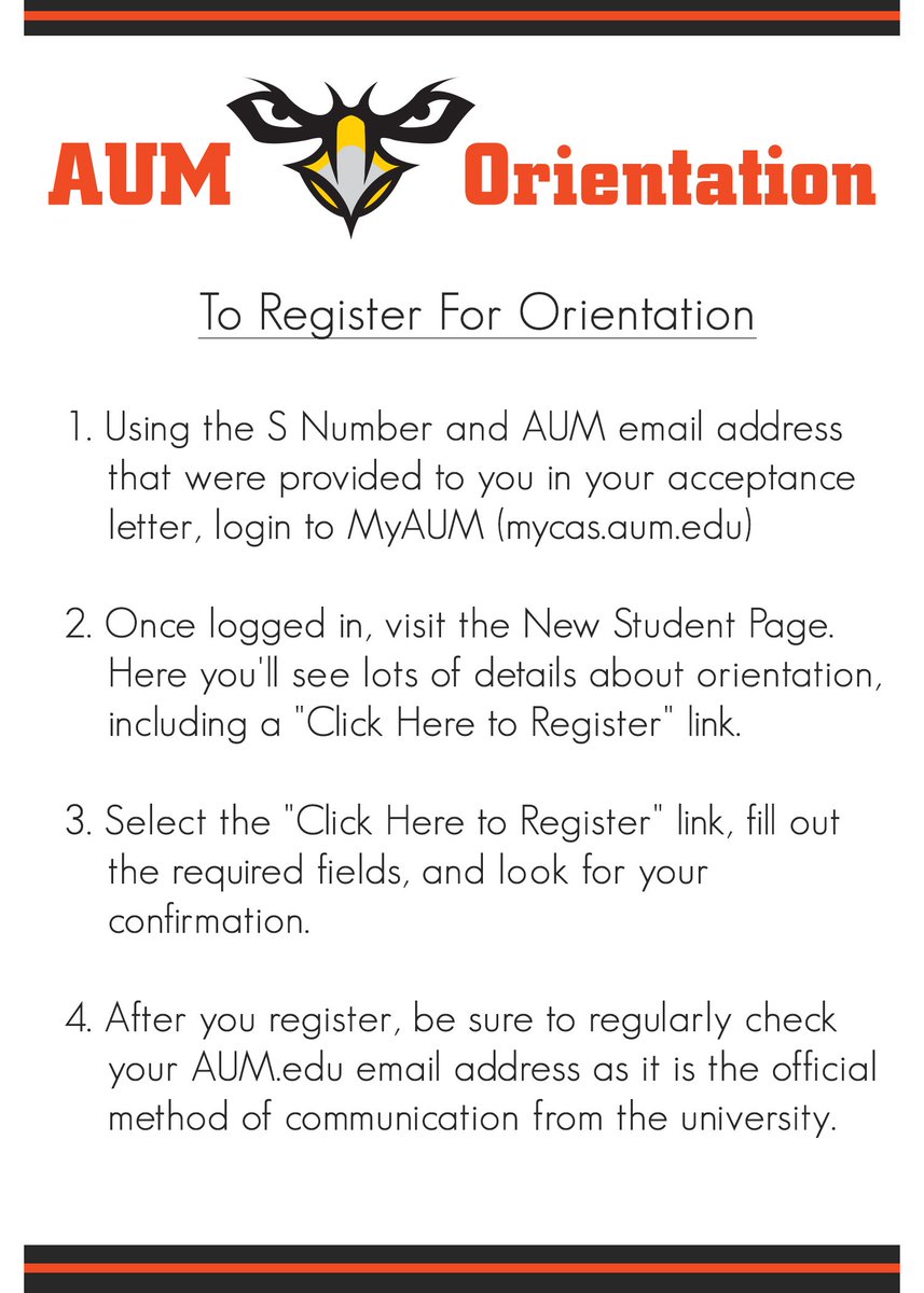 Have you registered for Orientation? Follow the steps below and register today!