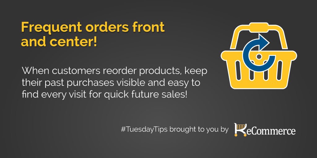 kecommerce's tweet photo. This week's tip: #reorders. Come back every week for #tuesdaytips on improving your #ecommerce strategy. https://t.co/G1biqVh29R