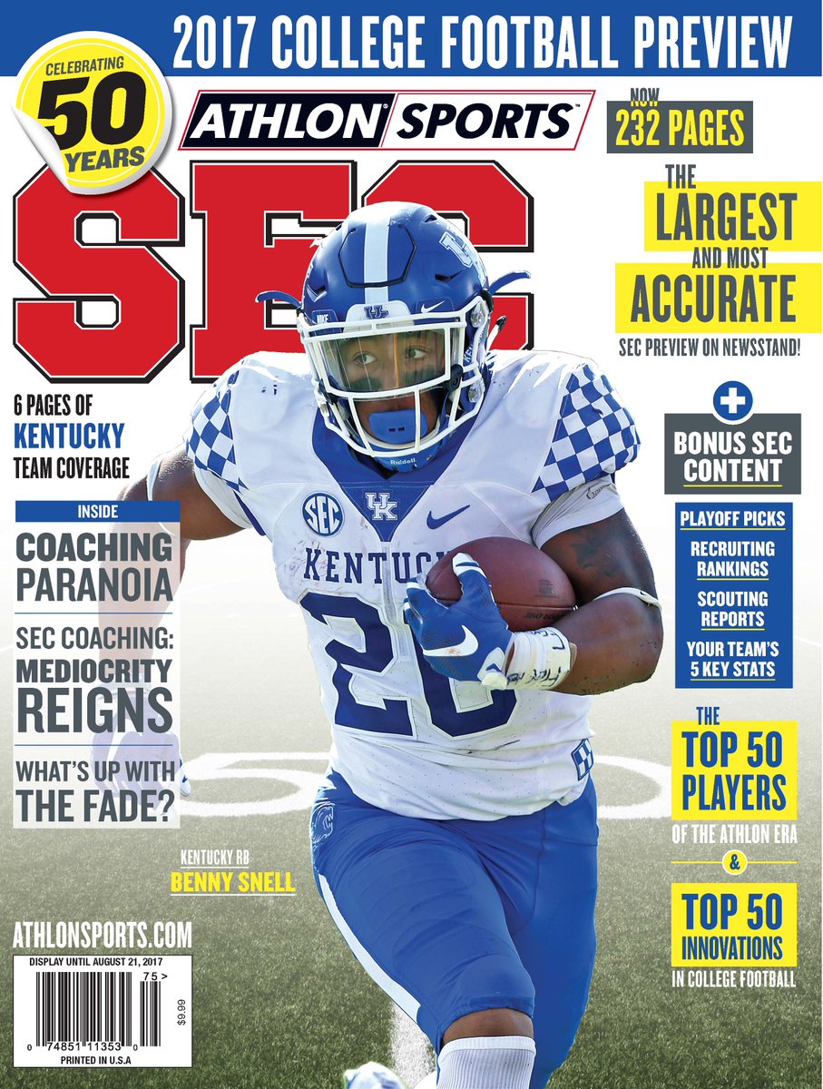 Benny Snell Makes the Regional Cover for Athlon Sports' College
