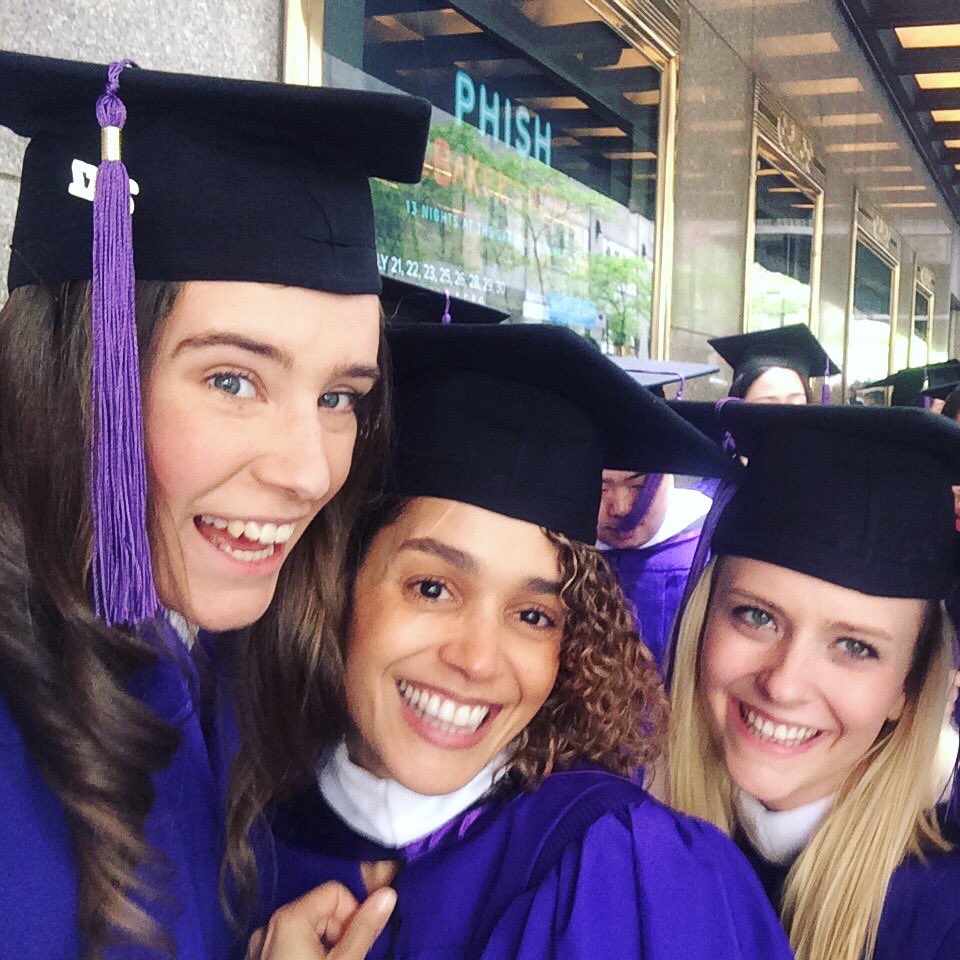 NYUcostume's tweet photo. Our glamorous graduates last week at #YankeeStadium & @RadioCity. πππ Congratulations to the class of 2017! #steinhardt2017 #violetpride https://t.co/mu9K7s5gbr