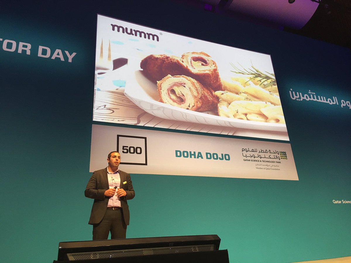 <a href="/GetMumm/">Mumm</a> home cooked food delivered in 60-90minutes! <a href="/QSTP/">Qatar Science & Technology Park</a> investors day!