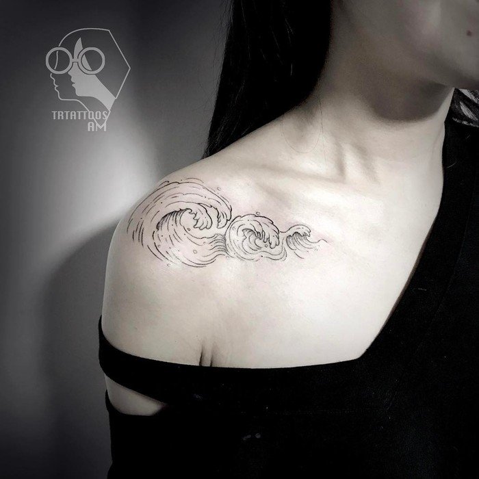 Tattoo uploaded by Circle Tattoo • Wave Tattoo made by Nehal Chettri at  Circle Tattoo Delhi • Tattoodo