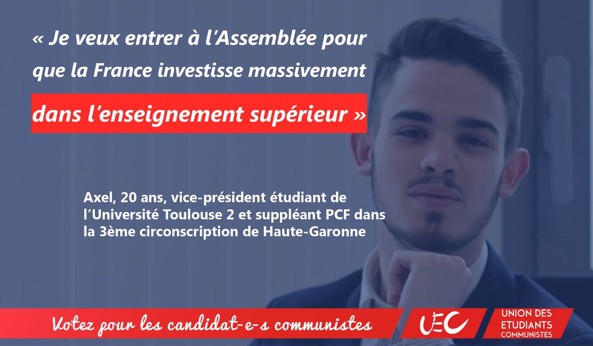 UEC_org's tweet photo. Les 11 &amp; 18 juin, votez pour des députés qui feront avancer l'enseignement supérieur et la recherche ! #LePeupleAlassemblee #LaGaucheDebout https://t.co/wUfNTLWd6V
