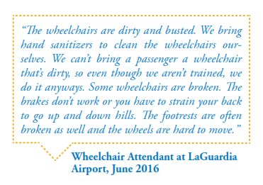 32BJSEIU's tweet photo. "The wheelchairs are dirty and busted" -airport worker for @JetBlue's contractor #Primeflight #WheelchairLife #Travel #Disability_Rights https://t.co/T6Nl8U9dy7