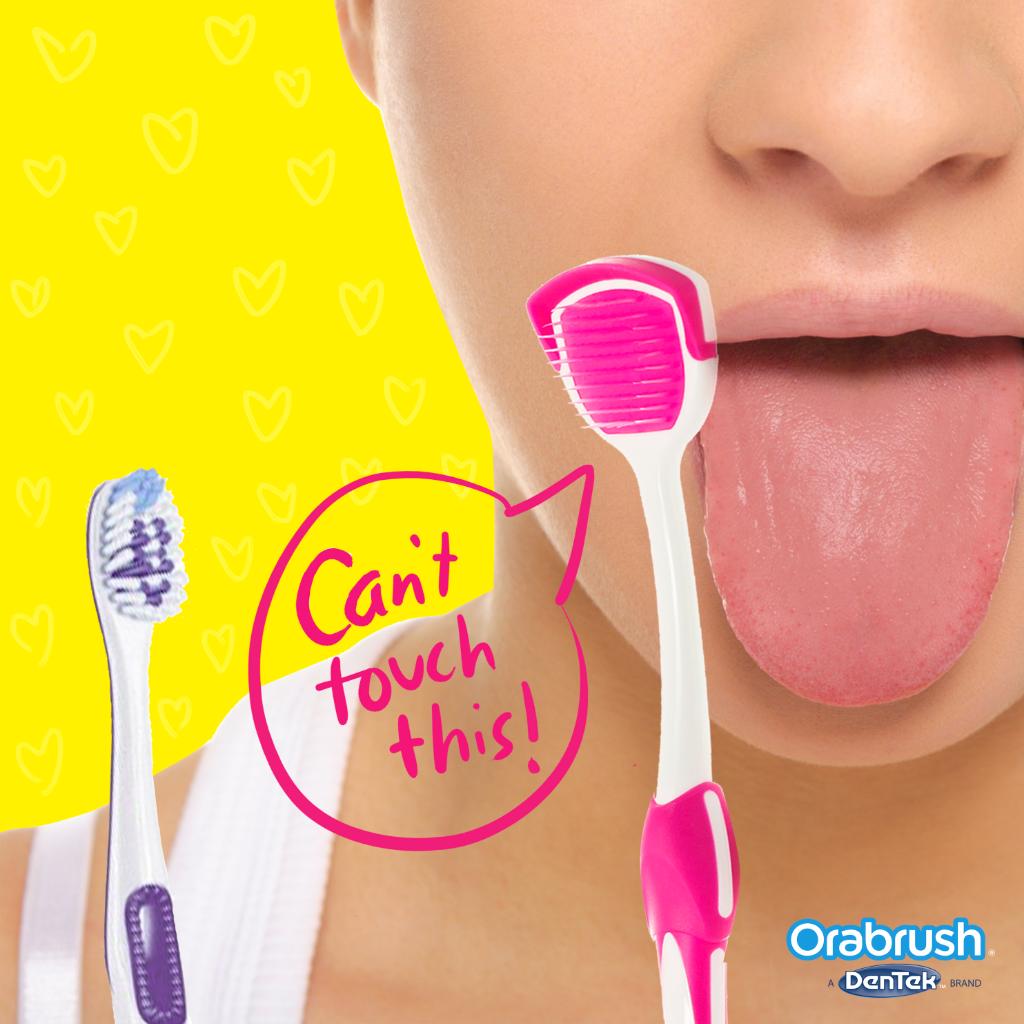 The ultra soft, micro-pointed bristles of an Orabrush® are made to #clean tongues. Get yours for FREE: orabrush.com/free. #freshbreath
