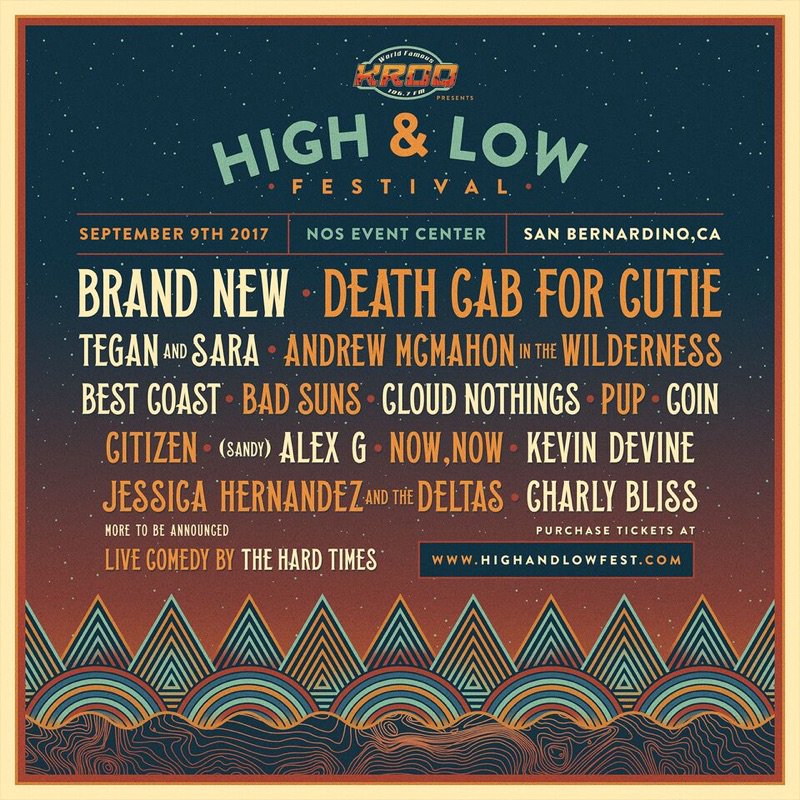 ProcrastinateMT's tweet photo. .@brandnewrock and @KevinDevineTwit will be at High &amp; Low on September 9th in San Bernardino, CA. Tickets available: https://t.co/wIUAa5wda2 https://t.co/68BDFko3t1