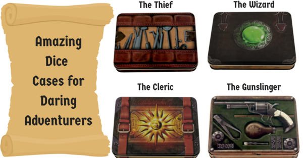 LFilloramo's tweet photo. Help fund these amazing class based dice cases; Wizard, Thief, Cleric, Gunslinger. Shipped in time for Christmas! https://t.co/dTjk4qrVfs https://t.co/u0SzBq8ve2