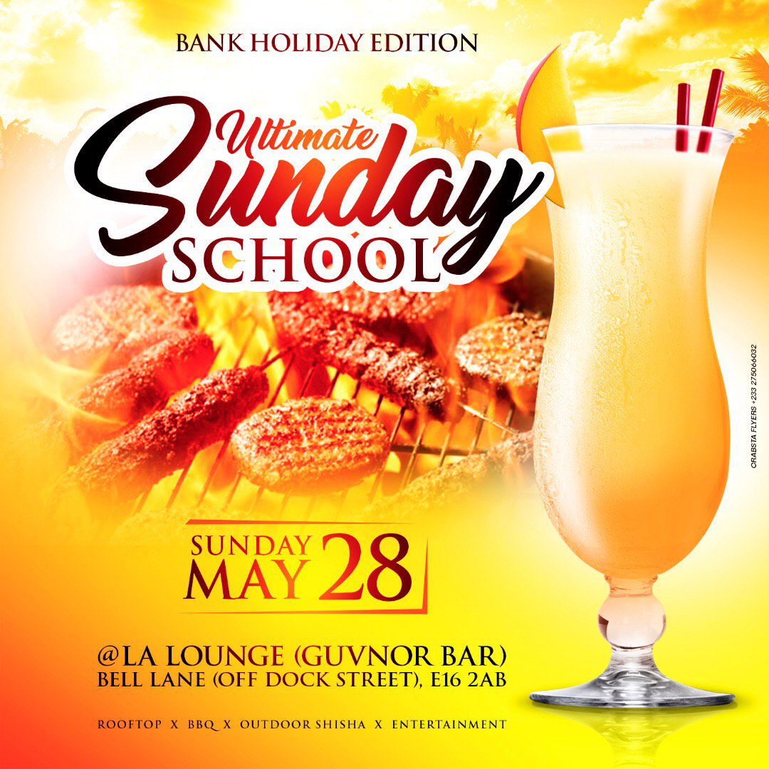 uchejazzy's tweet photo. Bank holiday Sunday at la lounge Rooftop this sun 28th 
Join us @phatbinxs @henryJhove1 @usherunique @jofreshofficial https://t.co/7sQJ8pGv2V