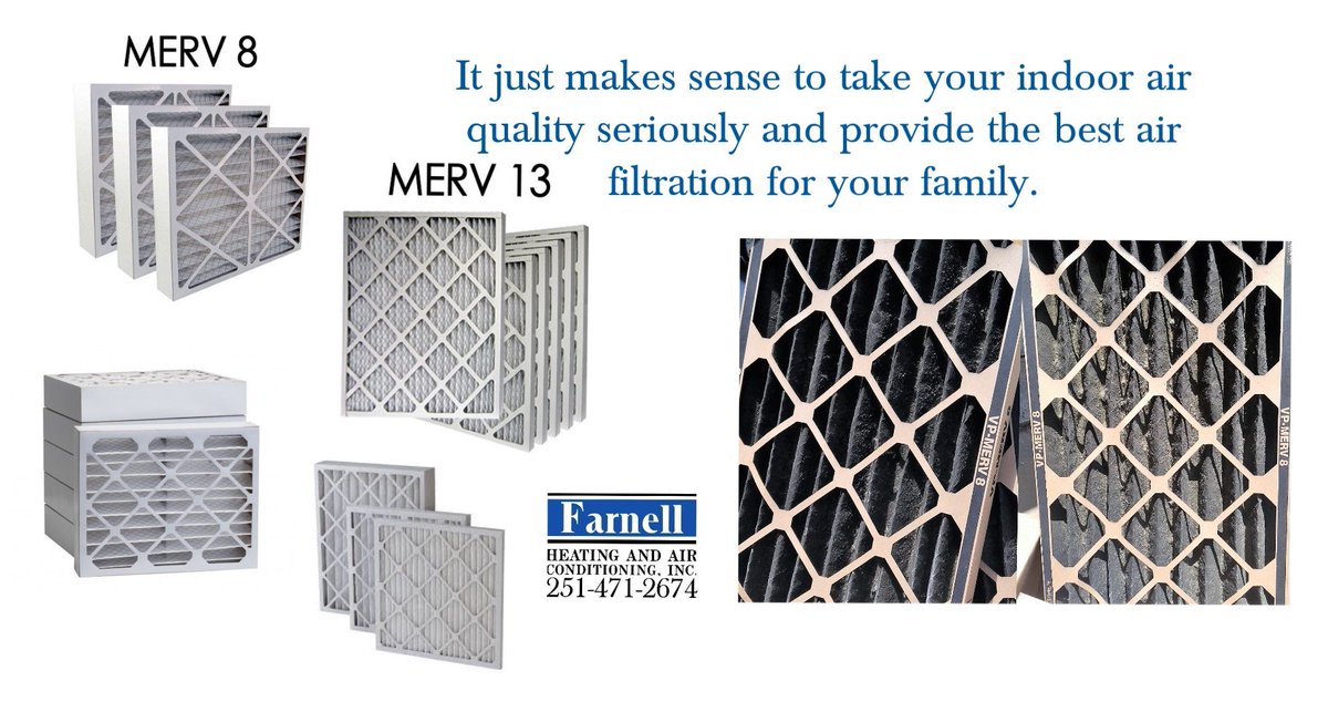 FarnellAC_Heat's tweet photo. Stay away from cheap bargain air filters, opt for a pleated high efficiency filter with a MERV rating of 8 or higher! #dirtyfilter #HVAC https://t.co/fPHu0k9Hms